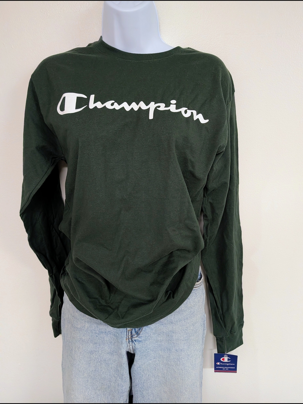 NEW* Champion Forest Green Long Sleeve Tee